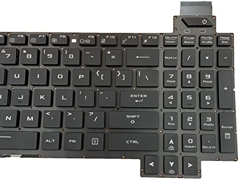 Siakoocty Laptop zamjena američki raspored sa pozadinskim osvjetljenjem tastatura za ASUS ROG GL503 GL503VD