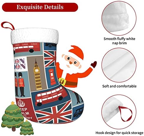 Psvod England Simboli Božićne dnevne čarape za uređenje čarapa za odmor
