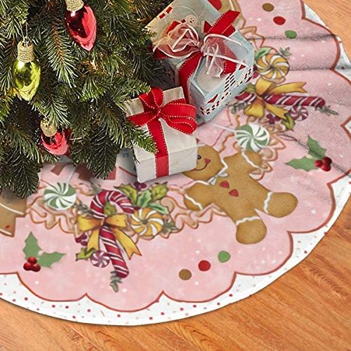 48 suknja za božićnu drvcu, ružičasti božićni uzorak velikog stabla mat baza za osnivanje Xmas Svečane
