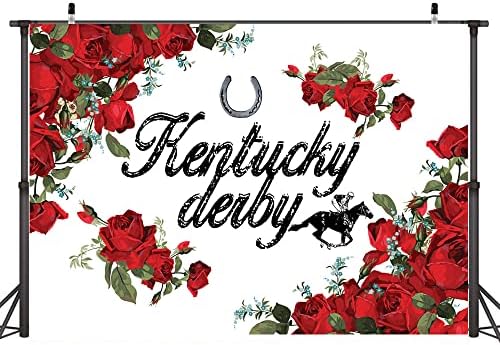 Ticuenicoa 7×5ft Kentucky Derby Backdrop Run za ruže pozadina Churchill Downs trke konja ruža zatvoreni