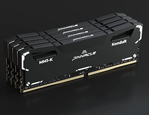 Timetec Pinnacle Konduit 16GB DDR4 3600MHz PC4-28800 CL18-22-22-42 XMP2.0 Overclocking 1.35V Dvostruki rang kompatibilan za AMD i Intel Desktop Gaming PC memorijski modul - crni