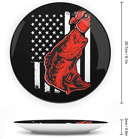 Bass Ribolovno američka zastava keramičke kosti Kina Dekorativne ploče sa visećim ukrasima Ploče za večeru