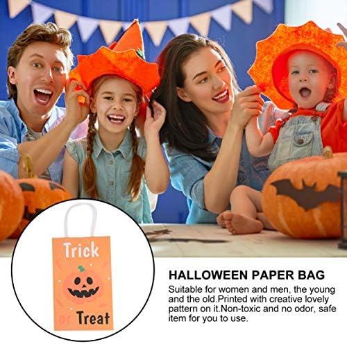 Nuobesty 6pcs Halloween Trgovi za liječenje papira, halloween papirnate vrećice trik ili tretiraju torbe, torbe