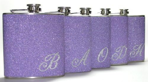 9 tikvice birate boje personalizovana svadbena mlada djeveruše Glitter Sparkly Bling 6 oz tikvica