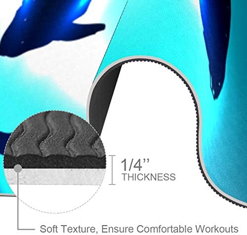 Siebzeh Underwater Dolphins Premium Thick Yoga Mat Eco Friendly Rubber Health & amp; fitnes Non Slip
