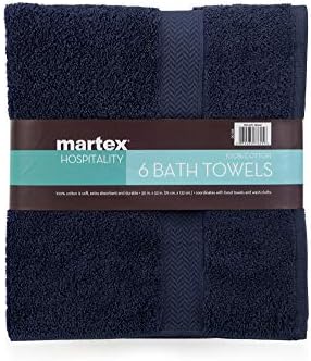 Trgovački premium 6 komad kupatilo za kupanje Postavi Martex - 6 ručnika za kupanje, kuća, poslovanje, tuš, kada, teretana, bazen - mašina za pranje, upijajući, profesionalni razred, kvalitet hotela - mornarsko