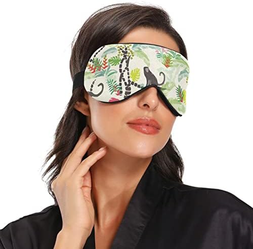 Unisex za spavanje maske za oči tropskog-majmuna-smiješno-životinjske noći za spavanje Spavaće masku udobnu