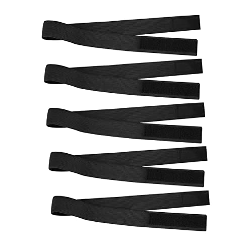 FOMIYES 5kom perika za podešavanje glave pojas elastična perika traka perika Podesiva elastična traka crni šal