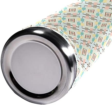 SDFSDFSD 17 oz Vakuum izolirane boce od nehrđajućeg čelika Sportska kavana Putnička krigla Pljuska od prave kože Omotana BPA besplatno, geometrijski sažetak