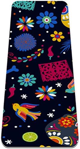 Siebzeh Day of the Dead Background Premium Thick Yoga Mat Eco Friendly Rubber Health & amp;