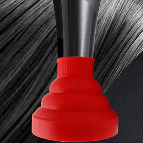 Cabilock prijenosni fen za kosu difuzor silikonske sušilice difuzor sklopivi sklopivi poklopac za sušilo za kosu Styling Frizerski alat za finu debelu kovrčavu kovrčavu i valovitu kosu difuzor Crvene kovrčave kose