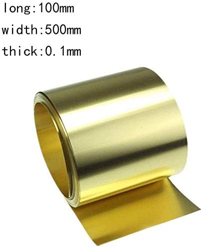 HAOKTSB mesing ploča mesing Lima Roll mesing traka visoke čistoće zlato Film mesing folija bakar lim, 100x500x0. 1mm čista bakar folija