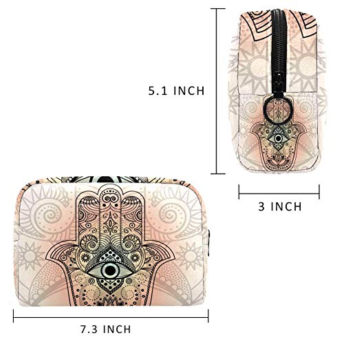 Leveis Hamsa Ručna simbola Snaga sreće Mala vrećica za šminku za torbicu Travel Kozmetička torba Prijenosna