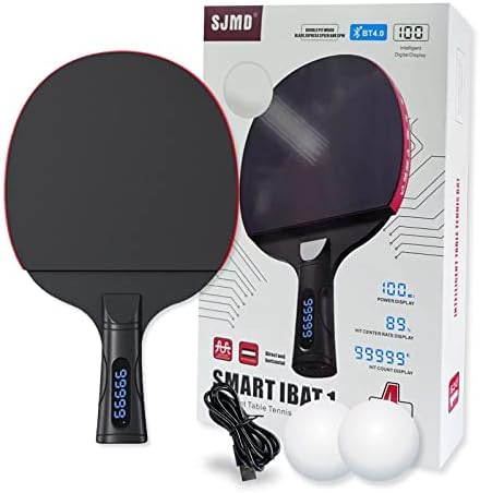 Pametni ping pong veslanje Bluetooth setovi puniti Elctronic trening bat stol za stolni trener meko sunge Automatska analiza efikasnog prosečnog nametanja reketa za punjenje