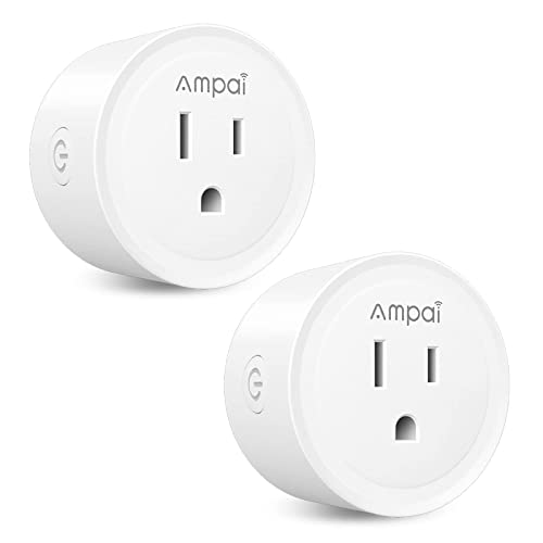 AMPAI Apple Homekit Smart utikači 2 Pakovanje - sa nadzorom energije - 15A Smart Outlet Timer sa glasom