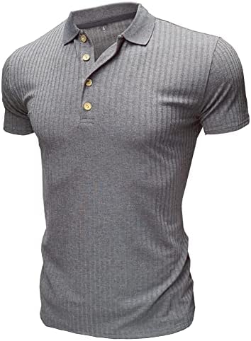 Yeefine muške mišićne majice Slim Fit s kratkim rukavima vježbanje rastezanje osnovnih majica za golf