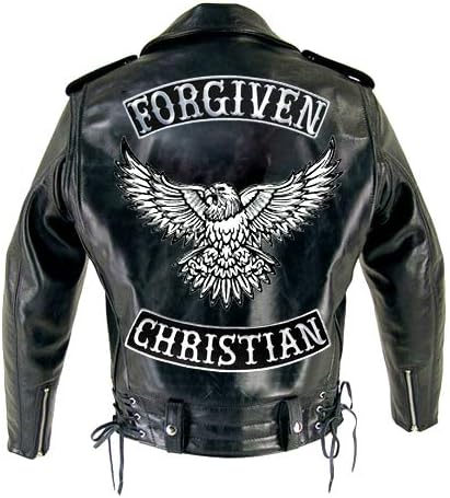 Vegasbee Christian izvezeni željezni zakrpa biciklistička jakna jakna prsluk crno-bijeli dno Rocker 12 USA