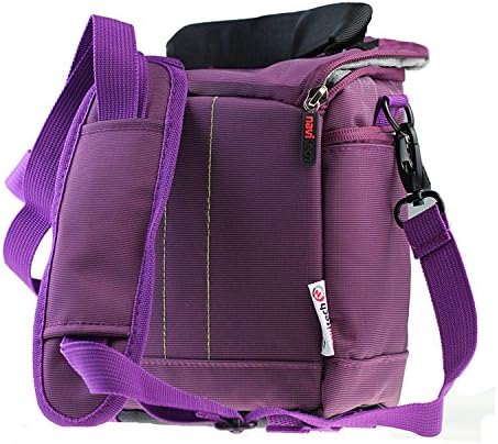 Navitech ljubičasta zaštitna prenosiva ručna Dvogledna torbica i putna torba kompatibilna sa Leica Geovid