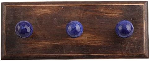 Indianchelf 6 Pack kuka | Ključne kuke za zid | Držač plavog kaputa | Organizator za zid drveta | Hardver za kuke za okrugle kapute [10.16 cm]