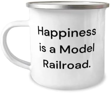 Sarkazam Model željeznice pokloni, sreća je Model željeznice, inspirativna 12oz kamper šolja za prijatelje
