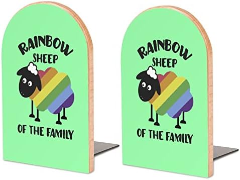 Rainbow Sheep Of The Family LGBT Pride veliki drveni držači za knjige Moderna dekorativna polica za