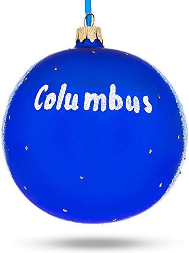Kolumbo, Ohio Glass Ball Božić Ornament 4 Inča