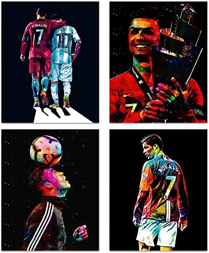 Cristiano Ronaldo zidni umjetnički printovi, apstraktni Grafiti platneni Posteri fudbalske superzvijezde,