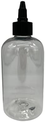 8 oz Bistre Boston plastične boce -12 Pakovanje Prazno punjenje boca - BPA Besplatno - Esencijalna ulja - Aromaterapija | Crna Twist Top Cap - izrađena u SAD - prirodnim farmama ...