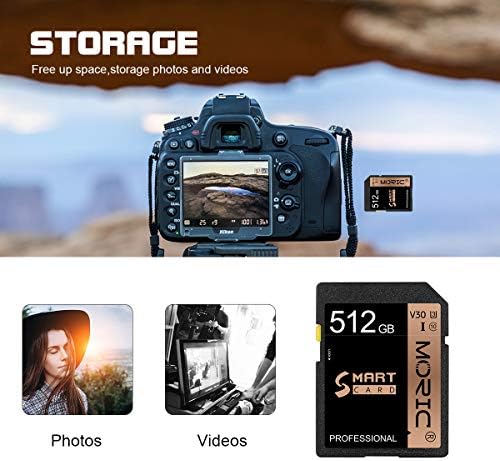512GB SD kartica memorijska kartica 512GB flash kartica klase 10 High Speed Security digitalna memorijska kartica za Vlogger, režiser, fotograf & sadržaj kustos