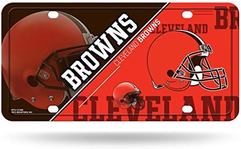 Rico Industries NFL Cleveland Browns Unisex Cleveland Browns Licency Plate Metalcleveland Browns Licency