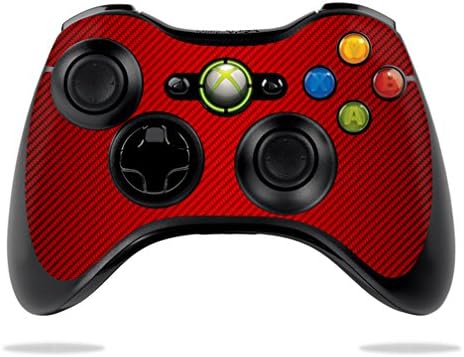 MightySkins koža kompatibilna sa Microsoft Xbox 360 kontrolerom-Crvena karbonska vlakna | zaštitni, izdržljivi