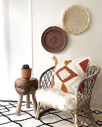 Merrycolor Boho bacanje jastuka 18x18, ukrasni jastuk navlake sa tasselima tkanim tuftenim boemskim jastucima za kauč za sobu dnevni boravak