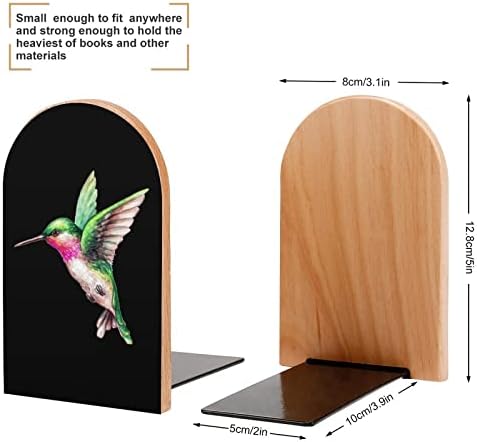 Nudquio Hummingbird Bird drvena knjiga završava držač knjige Organizator knjiga za dekoraciju studija kuće
