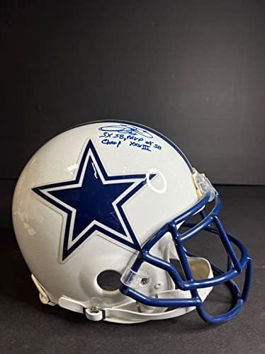 Emmitt Smith potpisao FS Dallas Cowboys prilagođenu autentičnu kacigu PSA Y09100-autograme NFL kacige