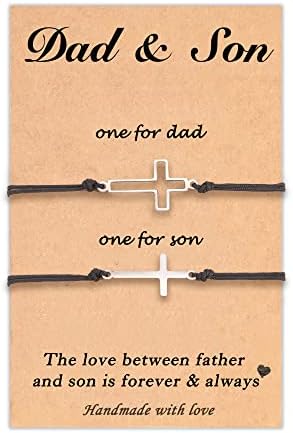 Tarsus Cross odgovarajuće narukvice Dan očeva Majčin dan idealni pokloni za mamu tatu kćer sina
