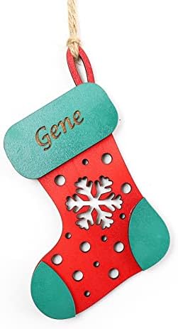 Custom Wood Božićna čarapa Naziv Oznake ukrasi Poljoprivreda Personalizirana harmonačka oznaka
