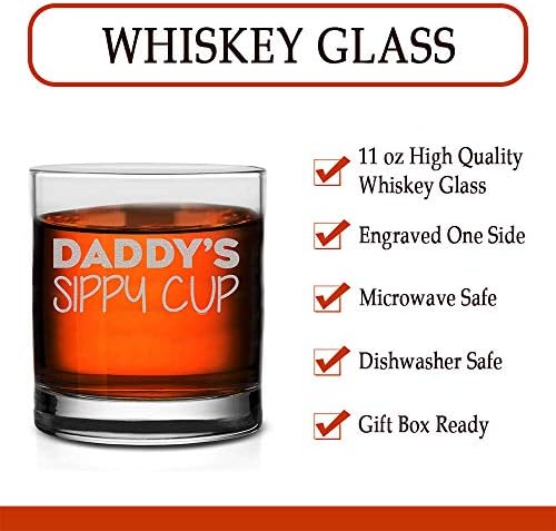 Veracco Daddy's Sippy Cup Whisky Glass Funny rođendanski pokloni Fathers Day za tatu