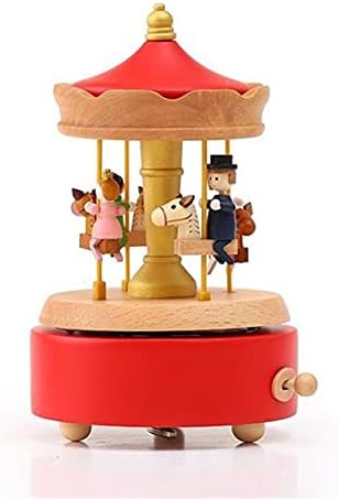 Debela karusel Music Box Sky City Music Box Dječje igračke Drveni obrt Kućni ukras Pribor Božićni rođendan Poklon