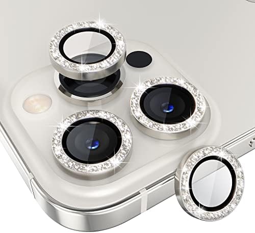 Choiche [3+1] za iPhone 13 Pro / iPhone 13 Pro Max zaštitnik sočiva kamere Bling, 9h poklopac kamere za zaštitu ekrana metalni prsten dekoracija