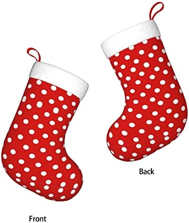 Polka dotpersonalizirana božićne čarape za kućne kućne kućni ljubimce Božićni ukrasi