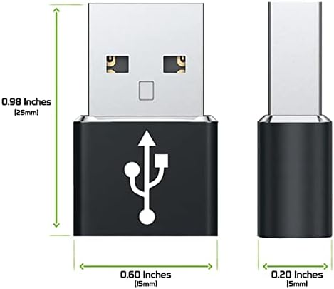 USB-C ženka za USB mužjak Brzi adapter kompatibilan sa vašim HTC U12 za punjač, ​​sinkronizaciju,