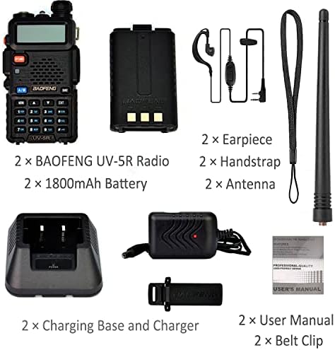 BAOFENG UV5R Radio, ručni Radio sa šunkom dugog dometa, punjivi dvosmjerni radio, prijenosni voki-toki za odrasle