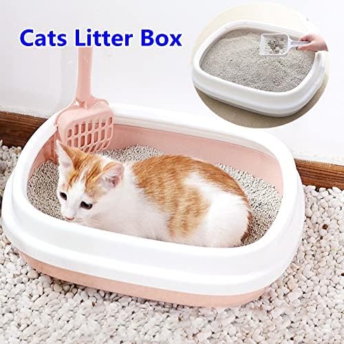 Zboro Toaletna Posteljina Za Kućne Ljubimce Kutija Za Smeće Protiv Prskanja Mačaka Mačja Ladica Sa Scoop Kitten Dog Čista Toaletna Kućna Plastična Kutija Za Pijesak Cat Supplies - Grey - S