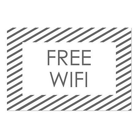 CGsignLab | Besplatni wifi -stripe bijeli cling cling | 30 x20