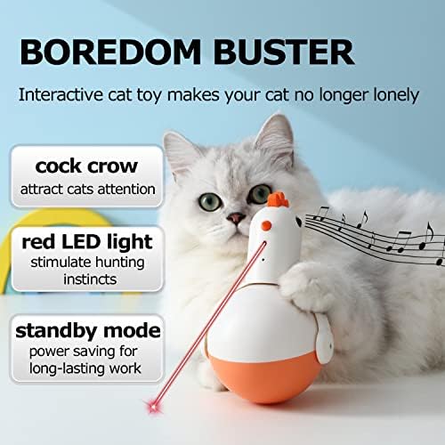 VELIND CAT igračke za unutrašnja mačka Interaktivna kugla za prebacivanje, LED kitty igračke za kućne ljubimce