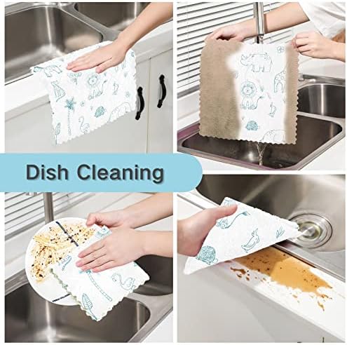 Cataku slatke životinje crtane kuhinjske posude za pranje posuđa za pranje krpe za čišćenje krpe ručnici za