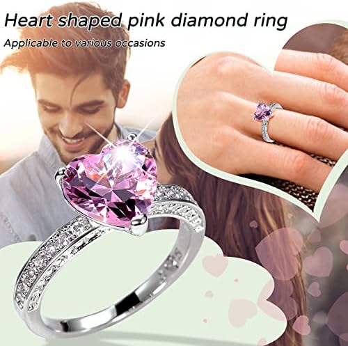 2023 Ženska ljubavna srca Zirkonija Diamond Ring Angažman vjenčani prsten osjetljivi prstenovi