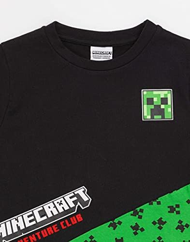 Minecraft Majica Dečaci Deca Creeper Kratki Rukav Crni Top Roba