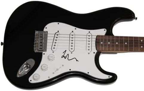 TAYLOR HAWKINS potpisao autogram u punoj veličini crni blatobran STRATOCASTER električna gitara D W/ JAMES SPENCE