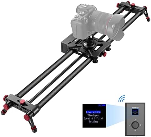 Neewer 31.5/80cm motorizovane Kamera Slider, 2.4 G bežičnu kontrolu Carbon Fiber Dolly Rail Slider,